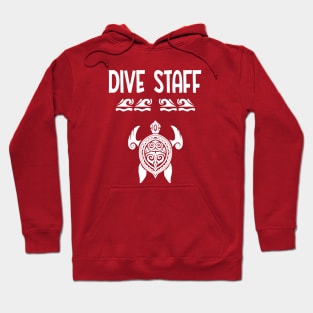 Polynesian Turtle Tattoo Design -Dive Staff Scuba Diving Hoodie